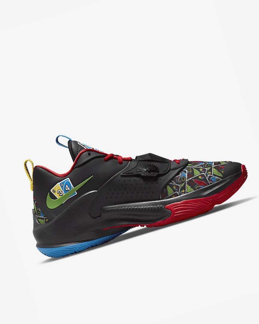 Black / Multicolor Nike Zoom Freak 3 Men's Basketball Shoes | CA_2871