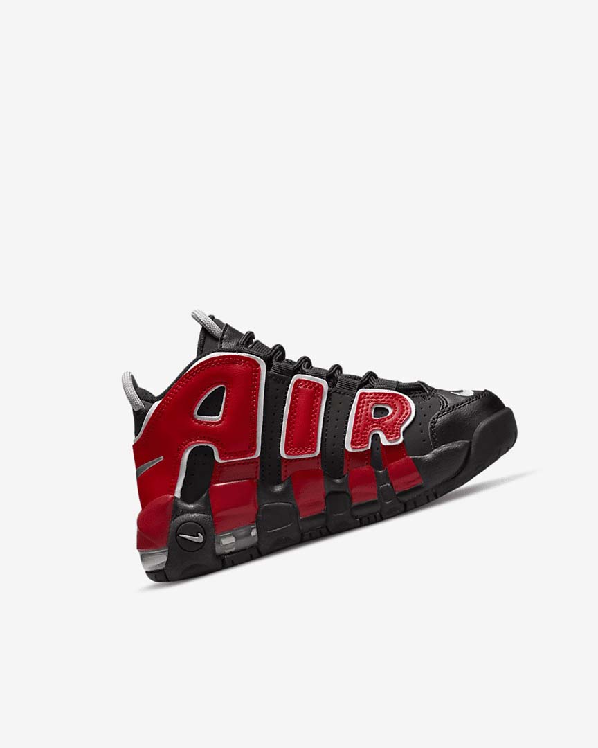 Black / Navy / White / Red Nike Air More Uptempo Girls' Sneakers | CA_4492