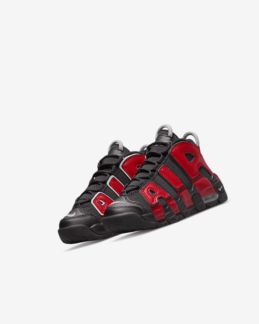 Black / Navy / White / Red Nike Air More Uptempo Girls' Sneakers | CA_4492
