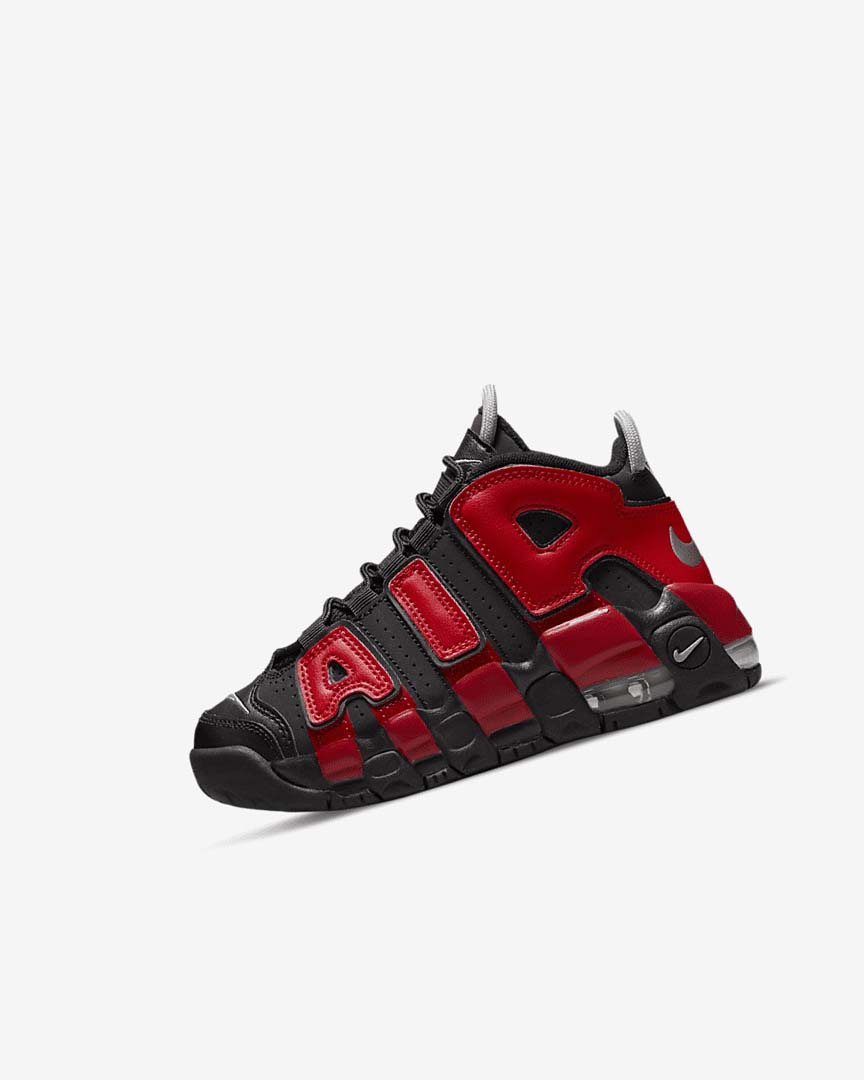 Black / Navy / White / Red Nike Air More Uptempo Girls\' Sneakers | CA_4492