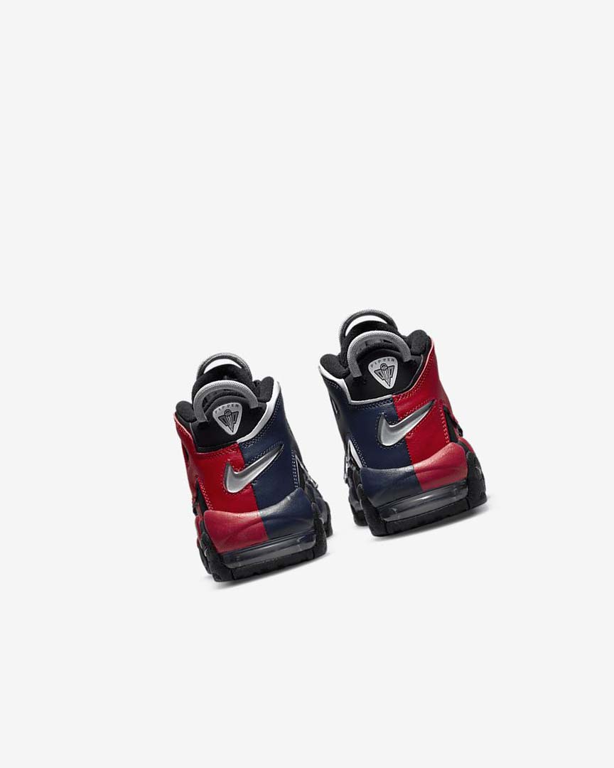 Black / Navy / White / Red Nike Air More Uptempo Boys' Basketball Shoes | CA_4805