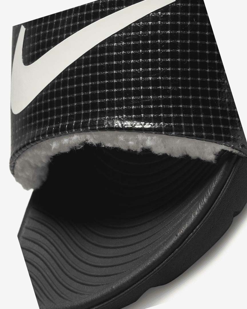 Black Nike Kawa SE Girls' Slides | CA_4731