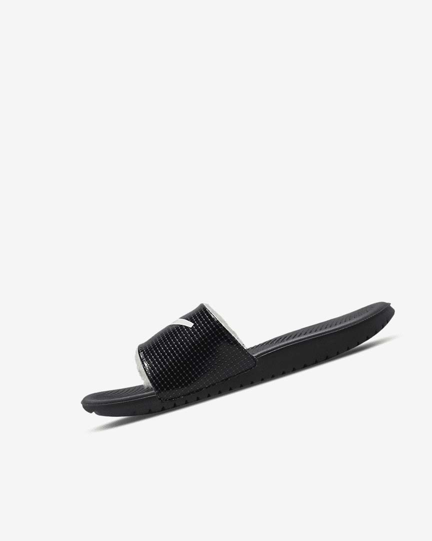 Black Nike Kawa SE Girls\' Slides | CA_4731