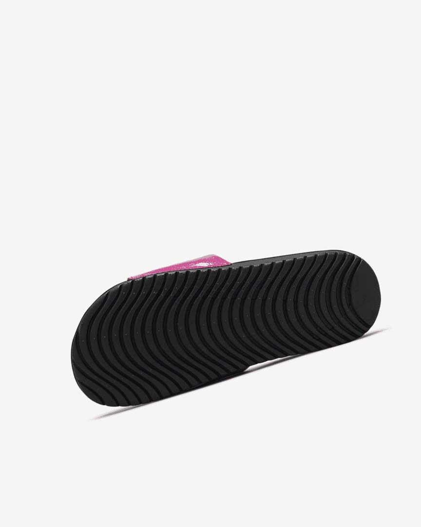 Black Nike Kawa SE Girls' Slides | CA_4864
