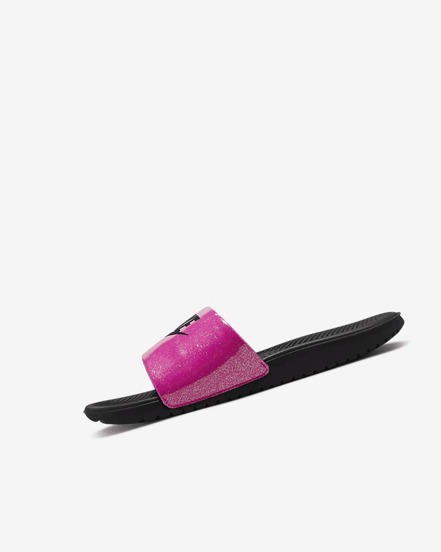 Black Nike Kawa SE Girls\' Slides | CA_4864