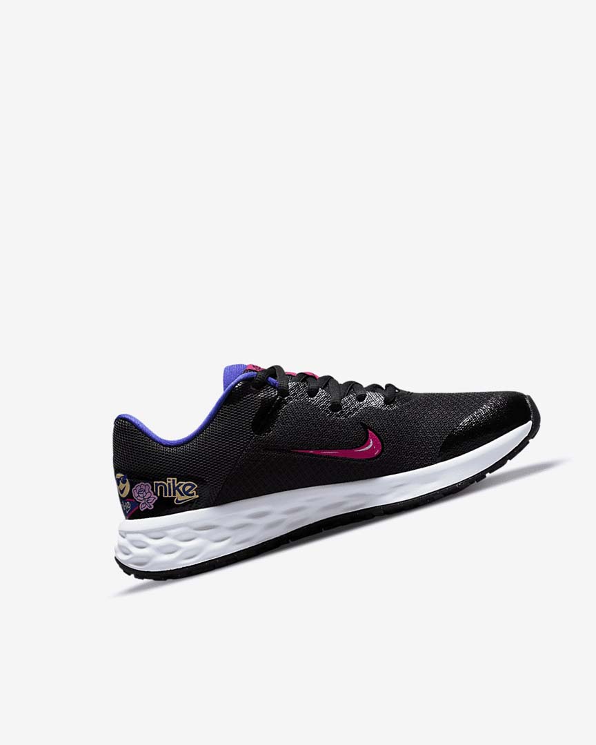 Black Nike Revolution 6 SE Girls' Running Shoes | CA_2478