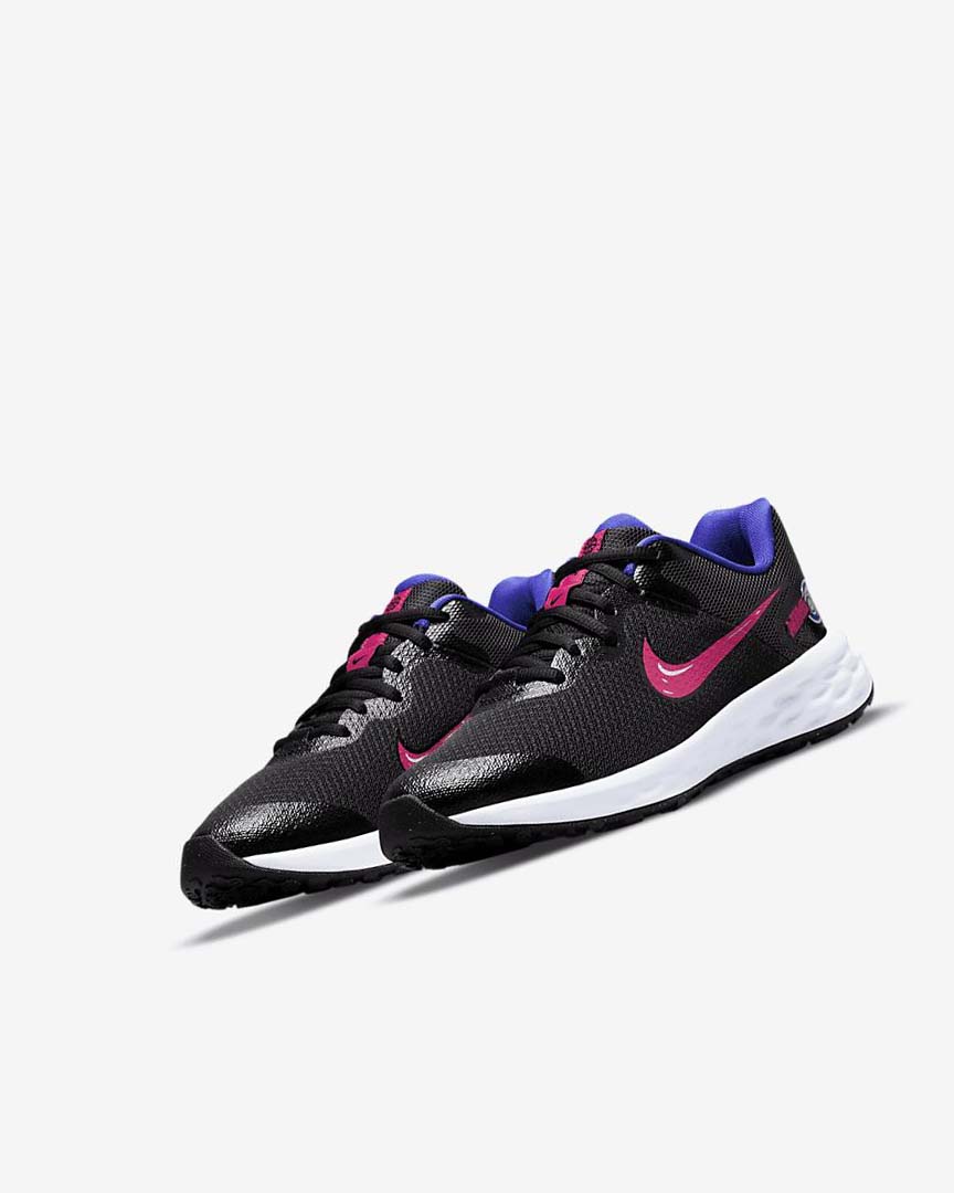 Black Nike Revolution 6 SE Girls' Running Shoes | CA_2478