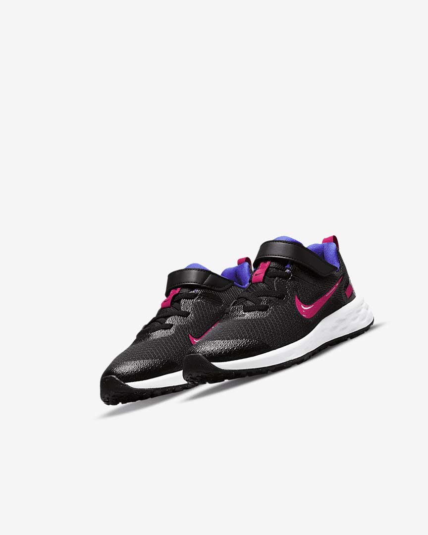 Black Nike Revolution 6 SE Girls' Shoes | CA_5263