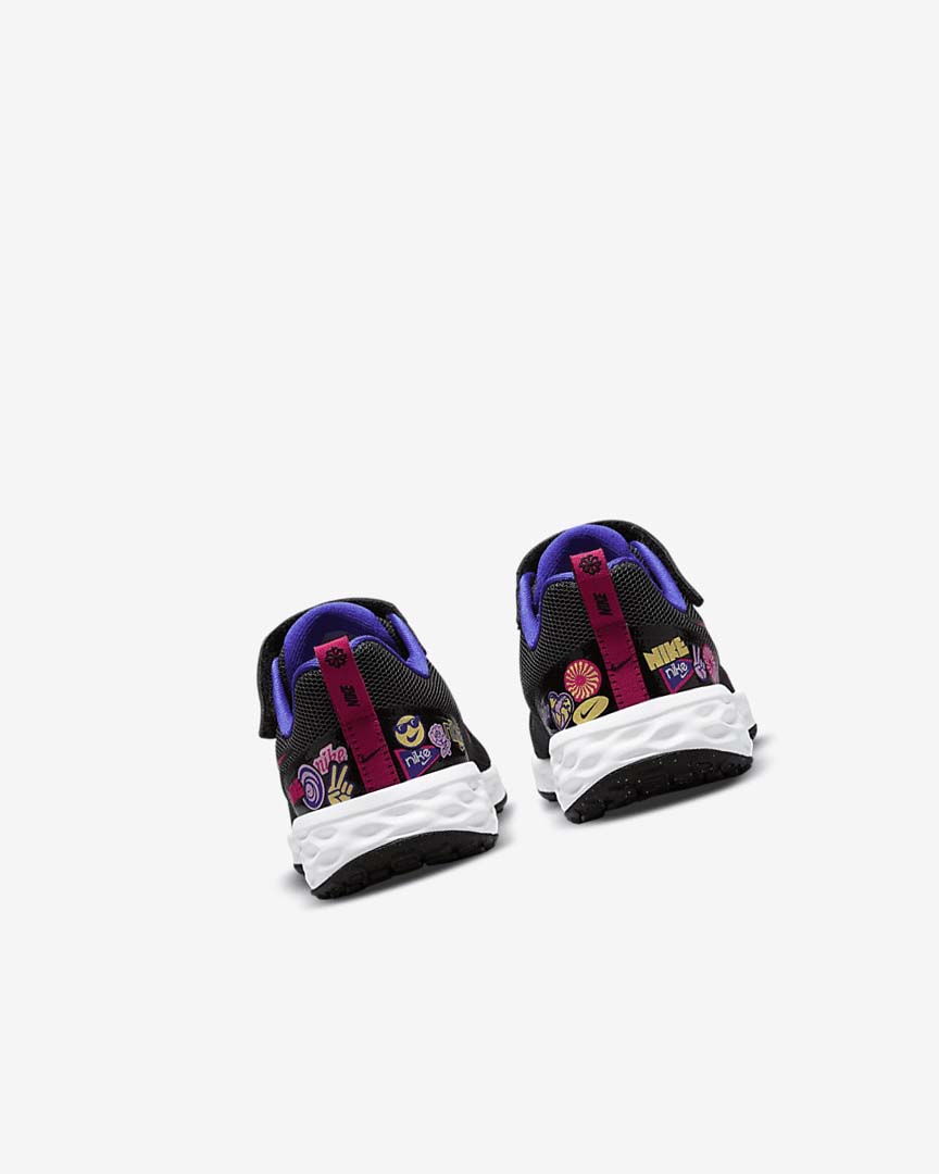 Black Nike Revolution 6 SE Girls' Shoes | CA_5263