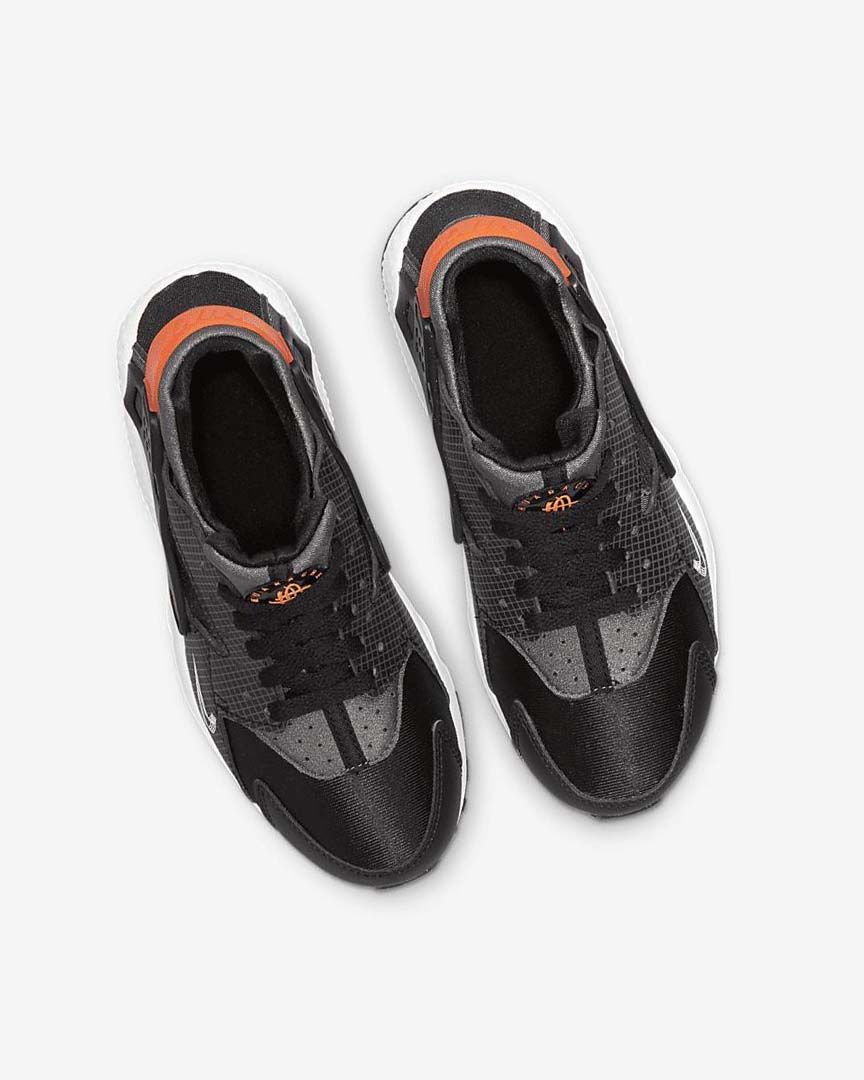 Black / Orange / Grey / White Nike Huarache Run Boys' Shoes | CA_5144