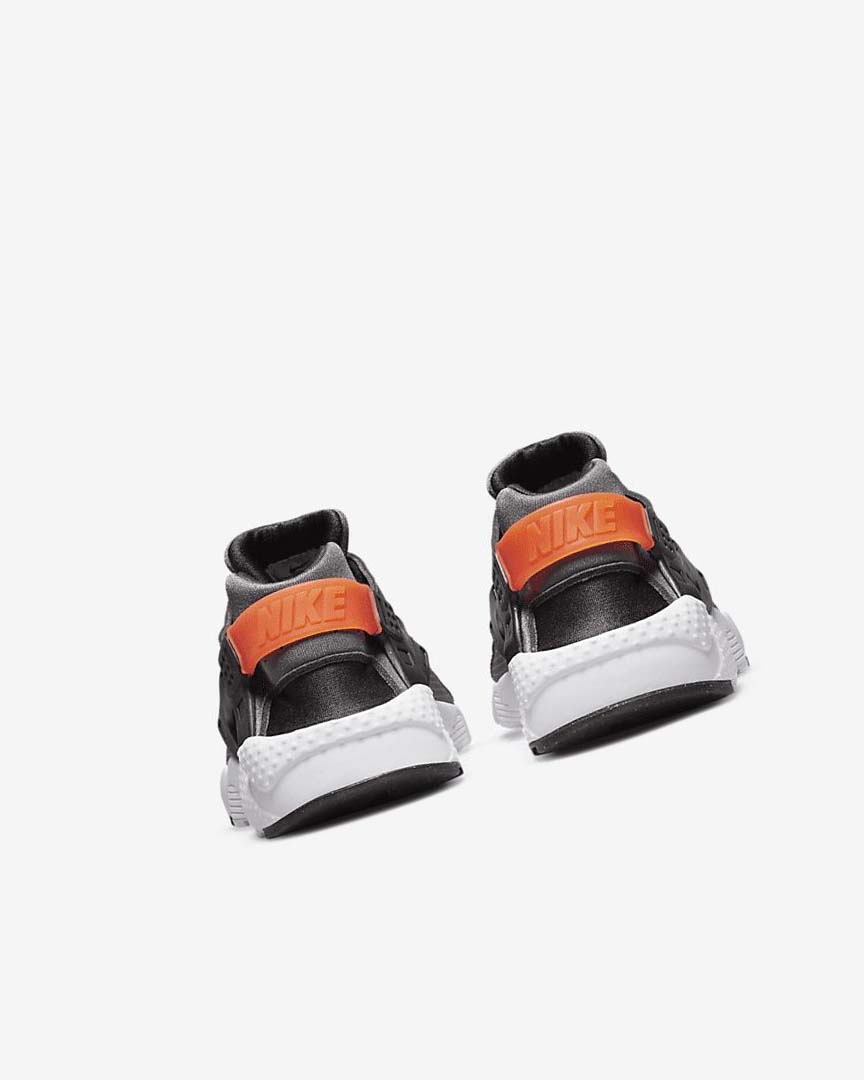 Black / Orange / Grey / White Nike Huarache Run Boys' Shoes | CA_5144
