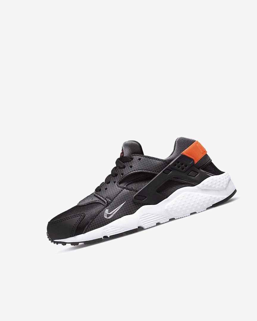 Black / Orange / Grey / White Nike Huarache Run Girls\' Shoes | CA_5309