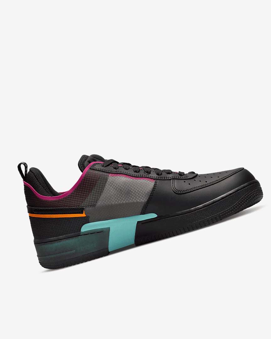 Black / Orange / Pink / Black Nike Air Force 1 React Men's Sneakers | CA_2593