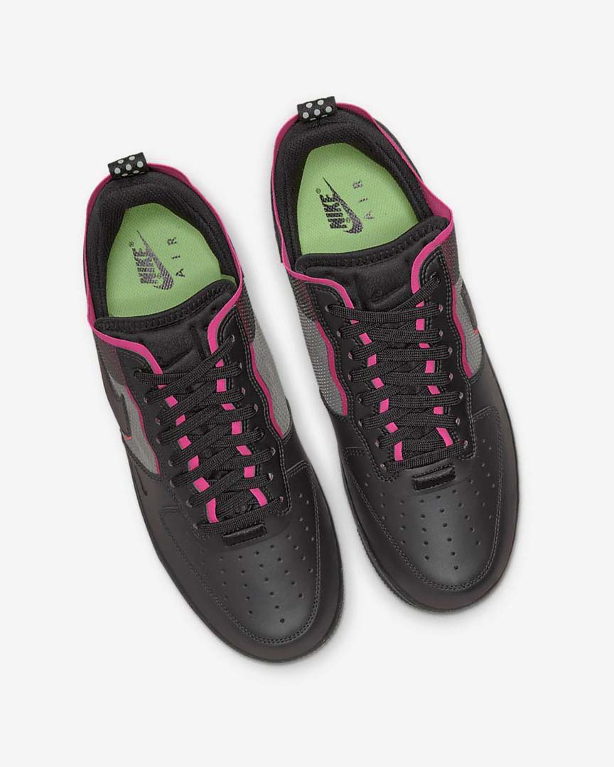 Black / Orange / Pink / Black Nike Air Force 1 React Men's Sneakers | CA_2593