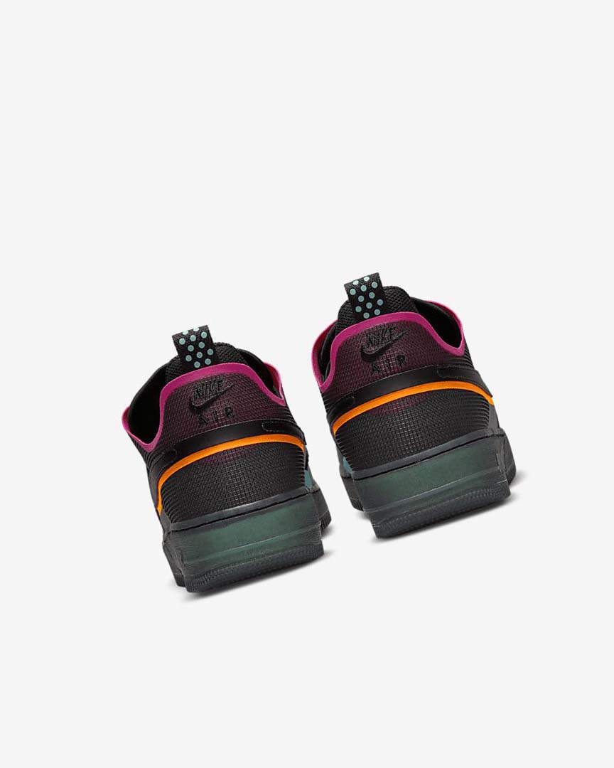 Black / Orange / Pink / Black Nike Air Force 1 React Men's Sneakers | CA_2593