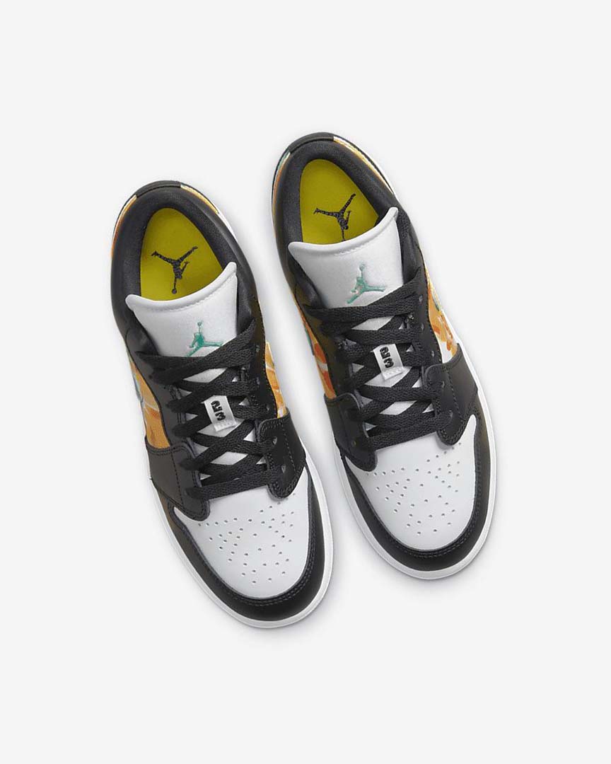Black / Orange / White Nike Air Jordan 1 Low SE Girls' Sneakers | CA_4500