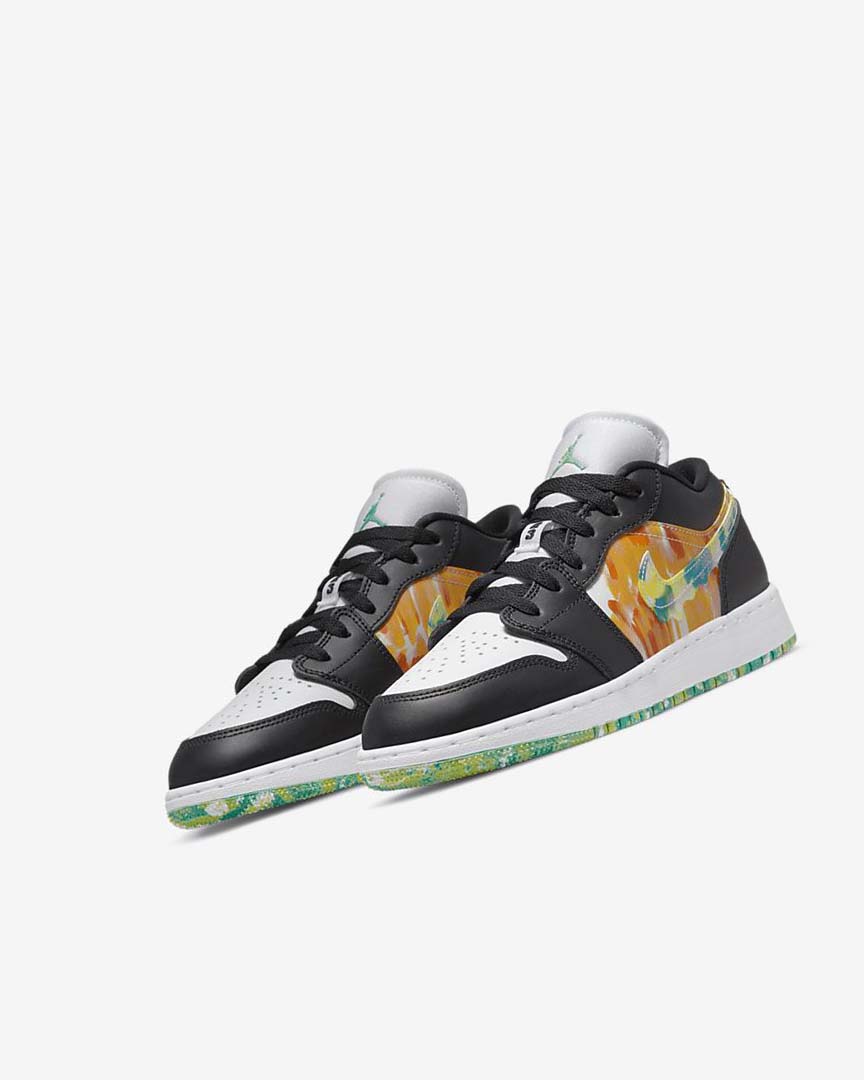 Black / Orange / White Nike Air Jordan 1 Low SE Girls' Sneakers | CA_4500