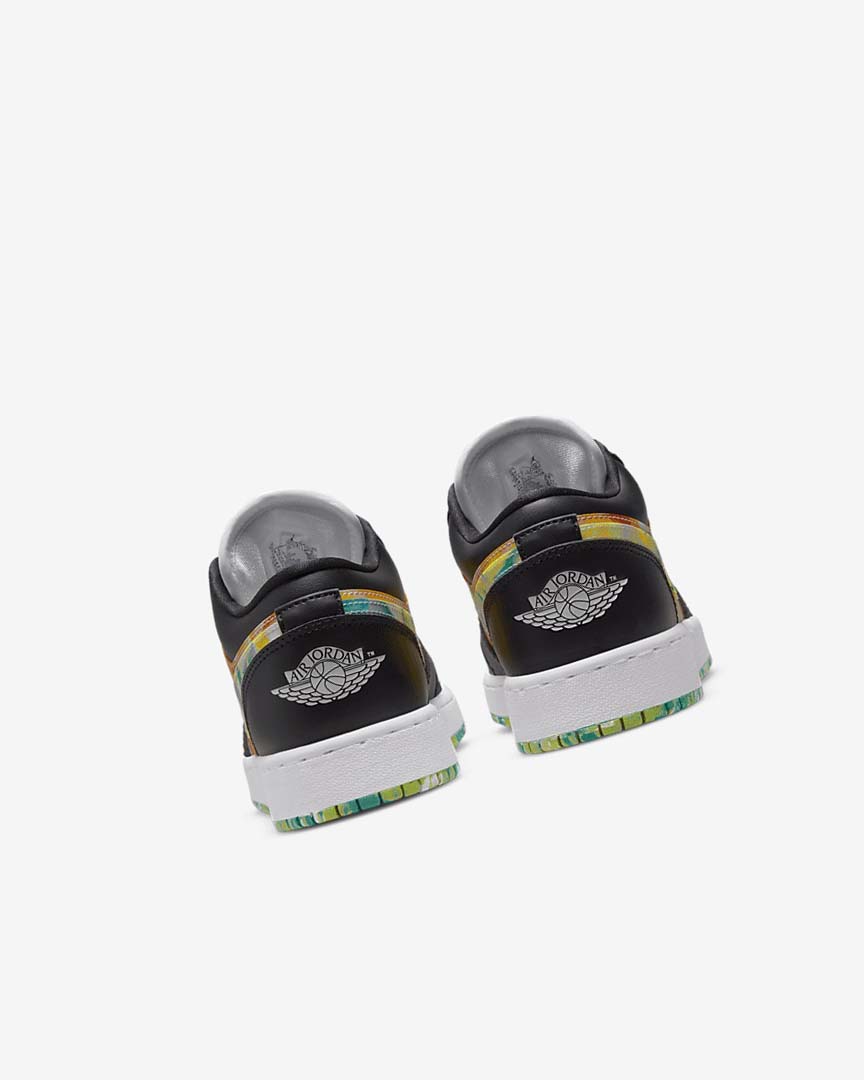 Black / Orange / White Nike Air Jordan 1 Low SE Girls' Sneakers | CA_4500
