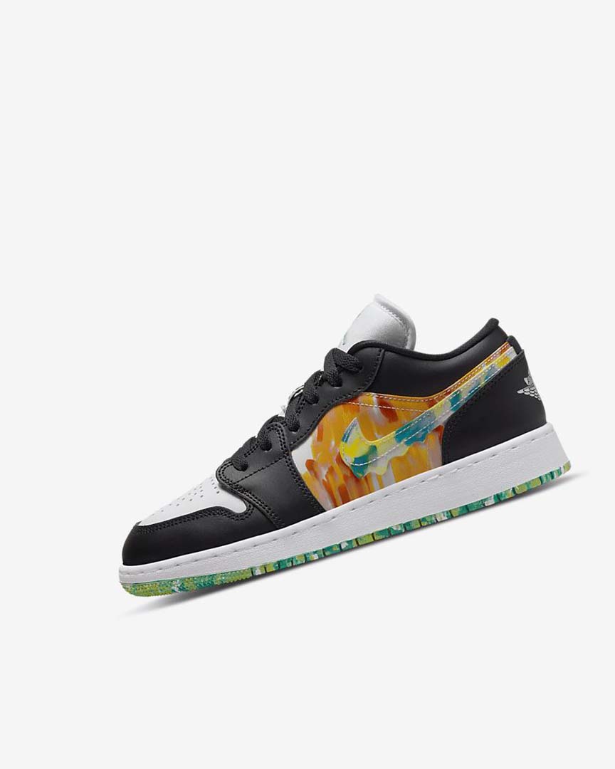 Black / Orange / White Nike Air Jordan 1 Low SE Girls\' Sneakers | CA_4500