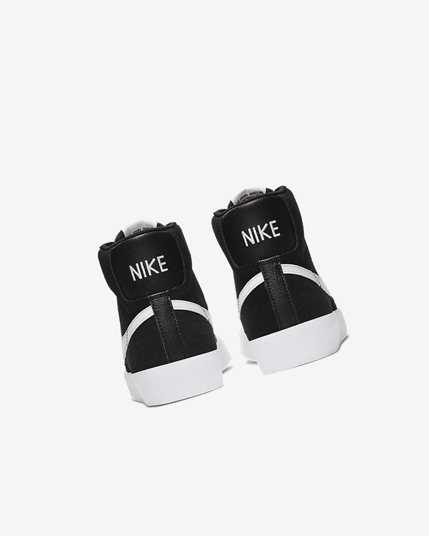 Black / Orange / White Nike Blazer Mid '77 Suede Girls' Sneakers | CA_1155