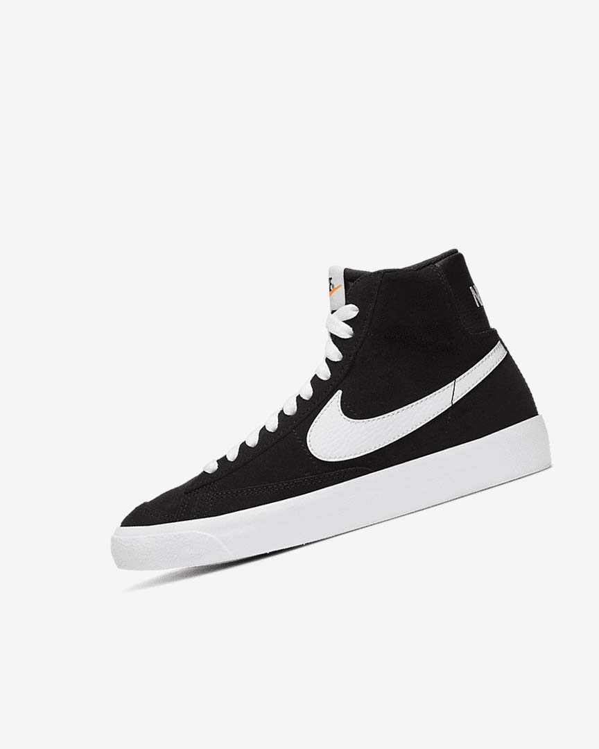 Black / Orange / White Nike Blazer Mid \'77 Suede Girls\' Sneakers | CA_1155