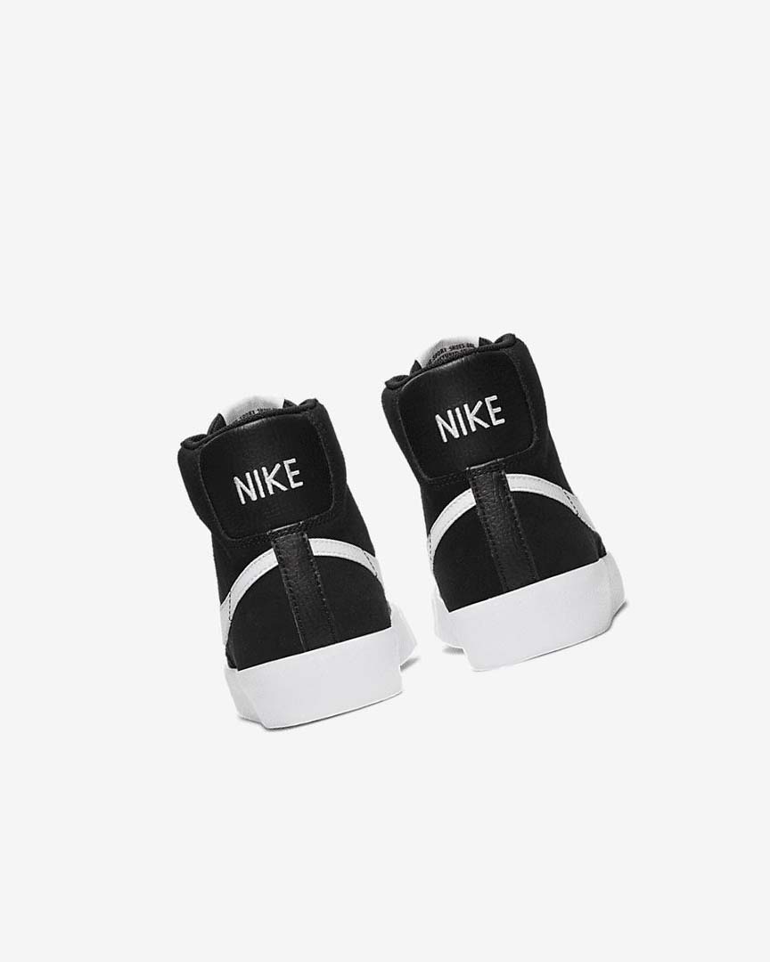 Black / Orange / White Nike Blazer Mid '77 Suede Boys' Sneakers | CA_3188