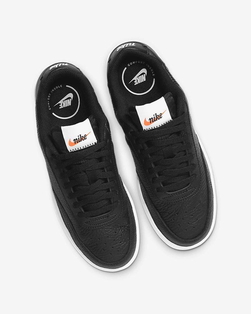 Black / Orange / White Nike Court Vintage Premium Women's Sneakers | CA_5420
