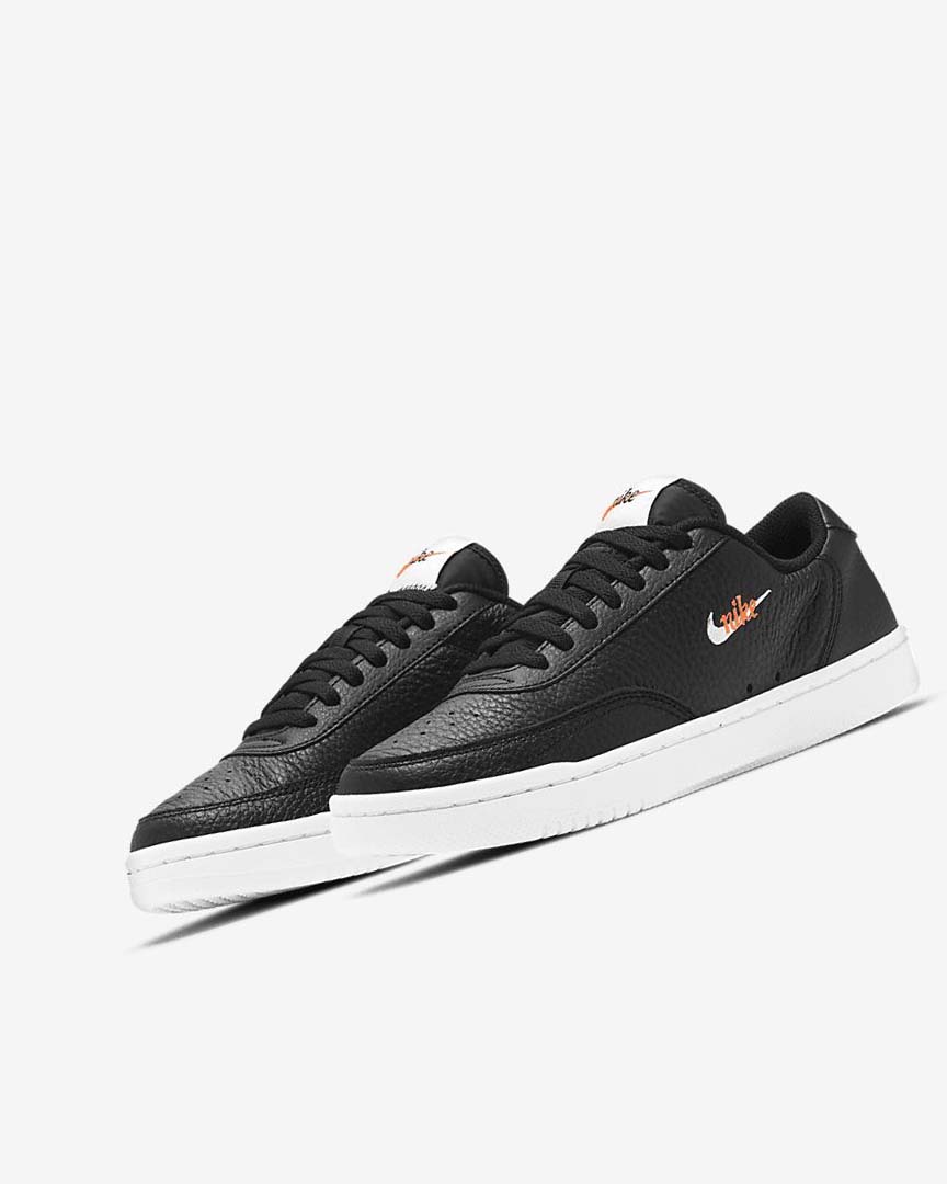 Black / Orange / White Nike Court Vintage Premium Women's Sneakers | CA_5420