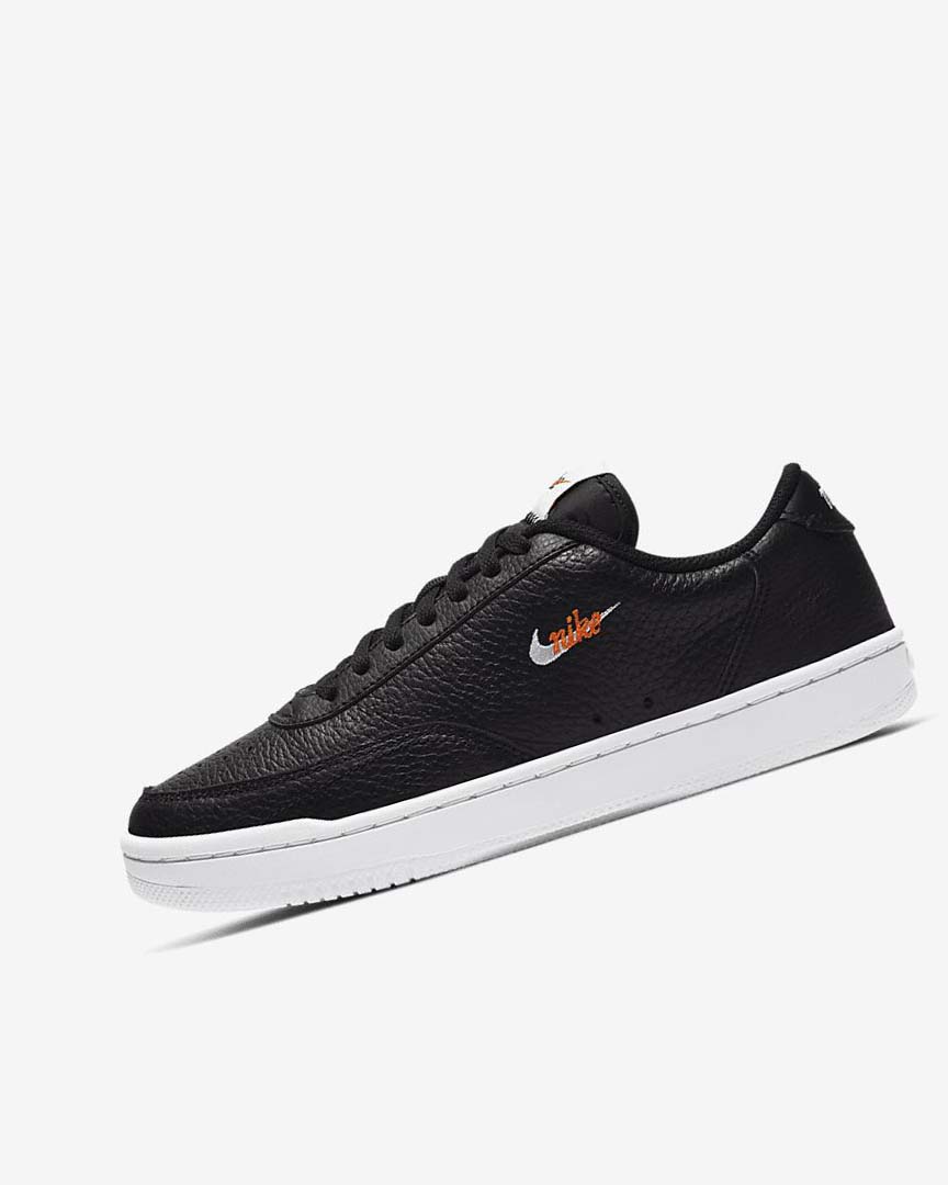 Black / Orange / White Nike Court Vintage Premium Women\'s Sneakers | CA_5420