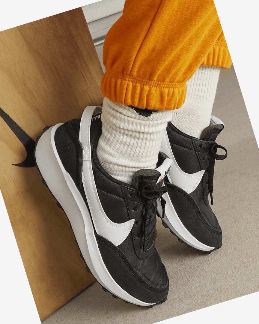Black / Orange / White Nike Waffle Debut Women's Sneakers | CA_2209