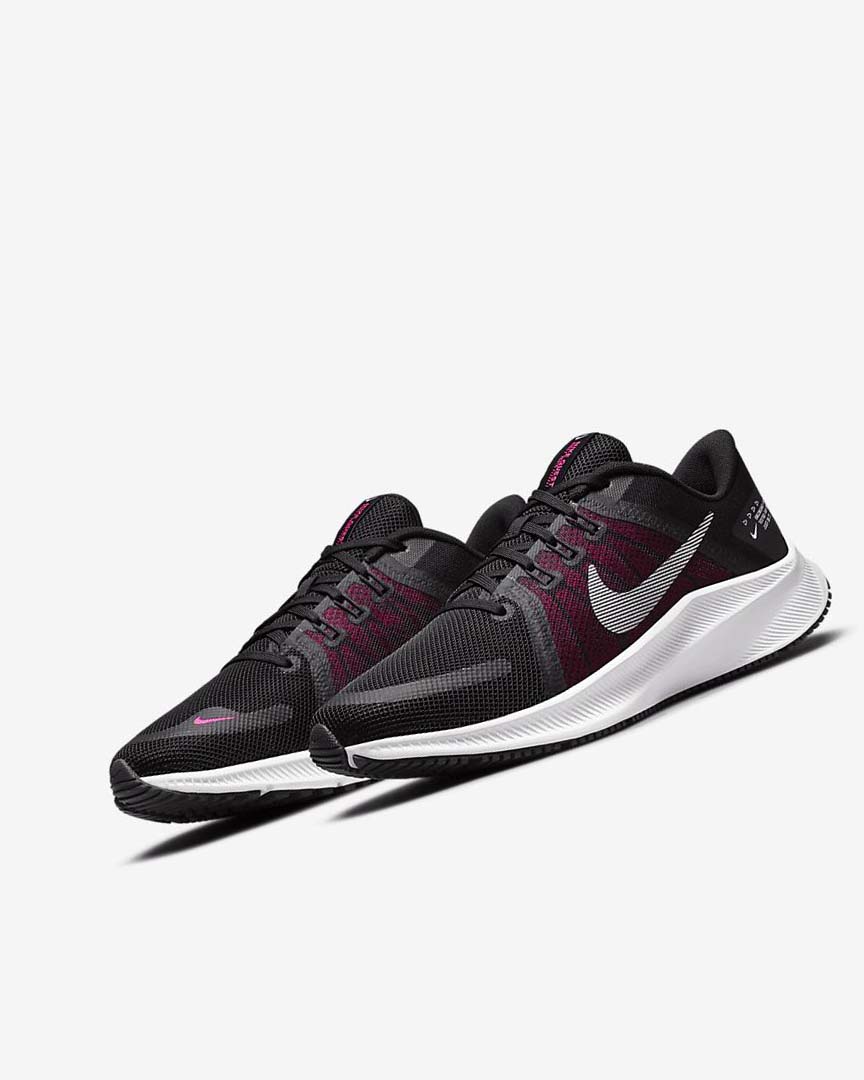 Black / Pink / Dark Grey / White Nike Quest 4 Women's Running Shoes | CA_4859