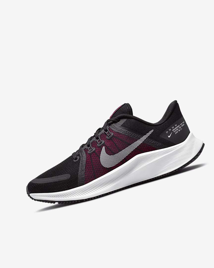 Black / Pink / Dark Grey / White Nike Quest 4 Women\'s Running Shoes | CA_4859