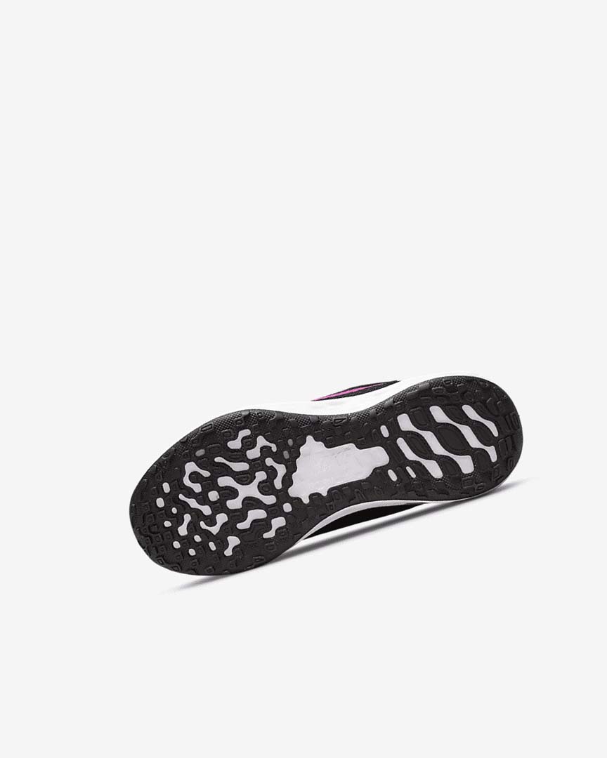 Black / Pink / Pink Nike Revolution 6 Girls' Running Shoes | CA_5535