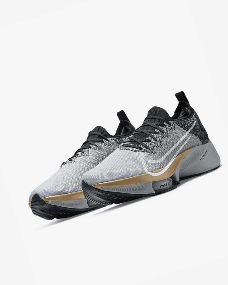 Black / Platinum / Grey / White Nike Air Zoom Tempo NEXT% Men's Running Shoes | CA_4536