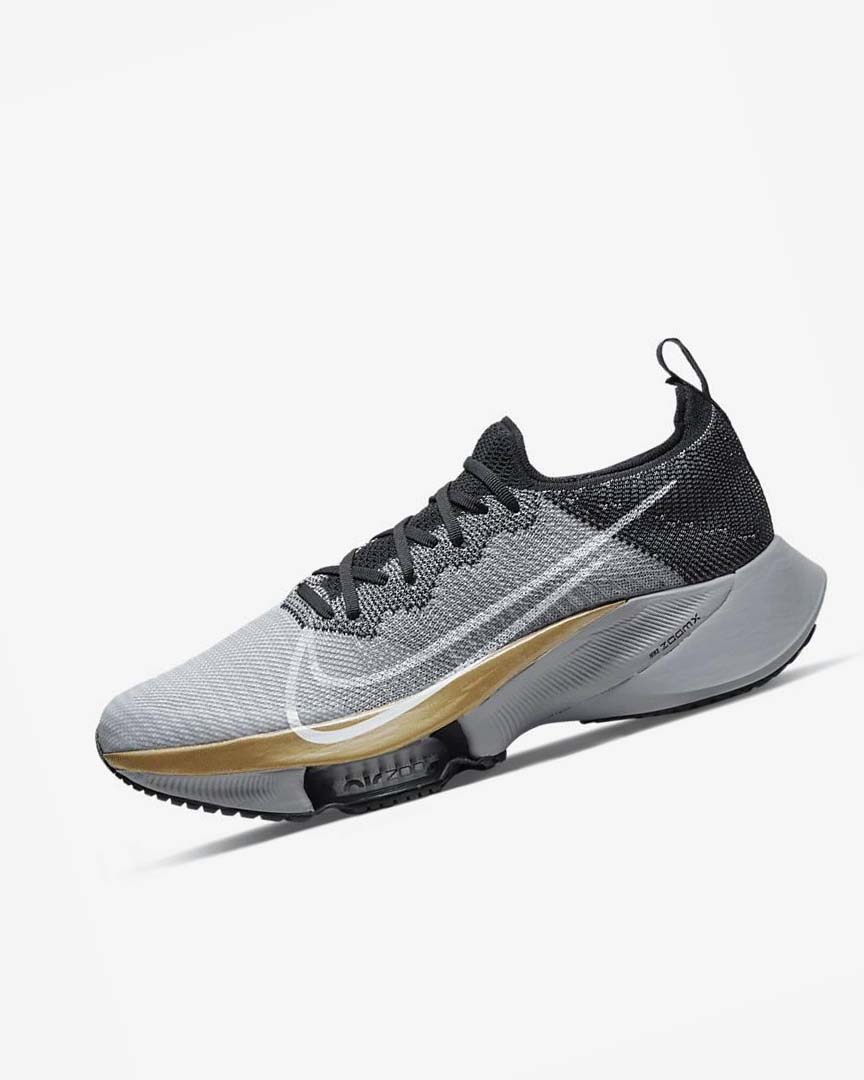 Black / Platinum / Grey / White Nike Air Zoom Tempo NEXT% Men\'s Running Shoes | CA_4536