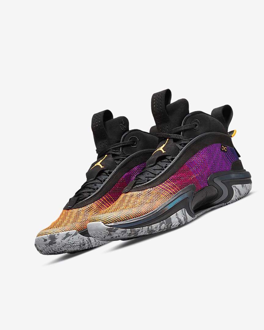 Black / Purple / Orange Nike Air Jordan XXXVI Men's Basketball Shoes | CA_5027