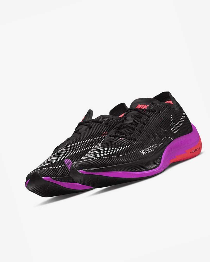 Black / Purple / Red Nike ZoomX Vaporfly Next% 2 Men's Running Shoes | CA_2816