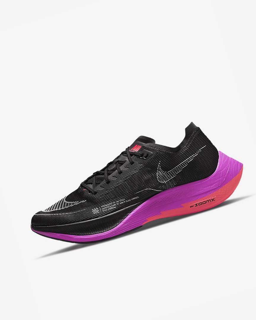 Black / Purple / Red Nike ZoomX Vaporfly Next% 2 Men\'s Running Shoes | CA_2816