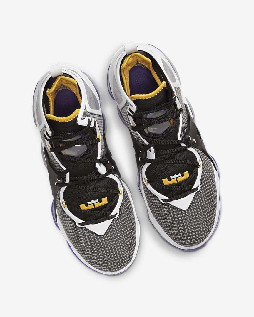 Black / Purple / White / Gold Nike LeBron 19 Women's Basketball Shoes | CA_2742