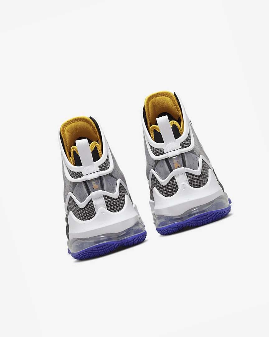 Black / Purple / White / Gold Nike LeBron 19 Men's Basketball Shoes | CA_5154