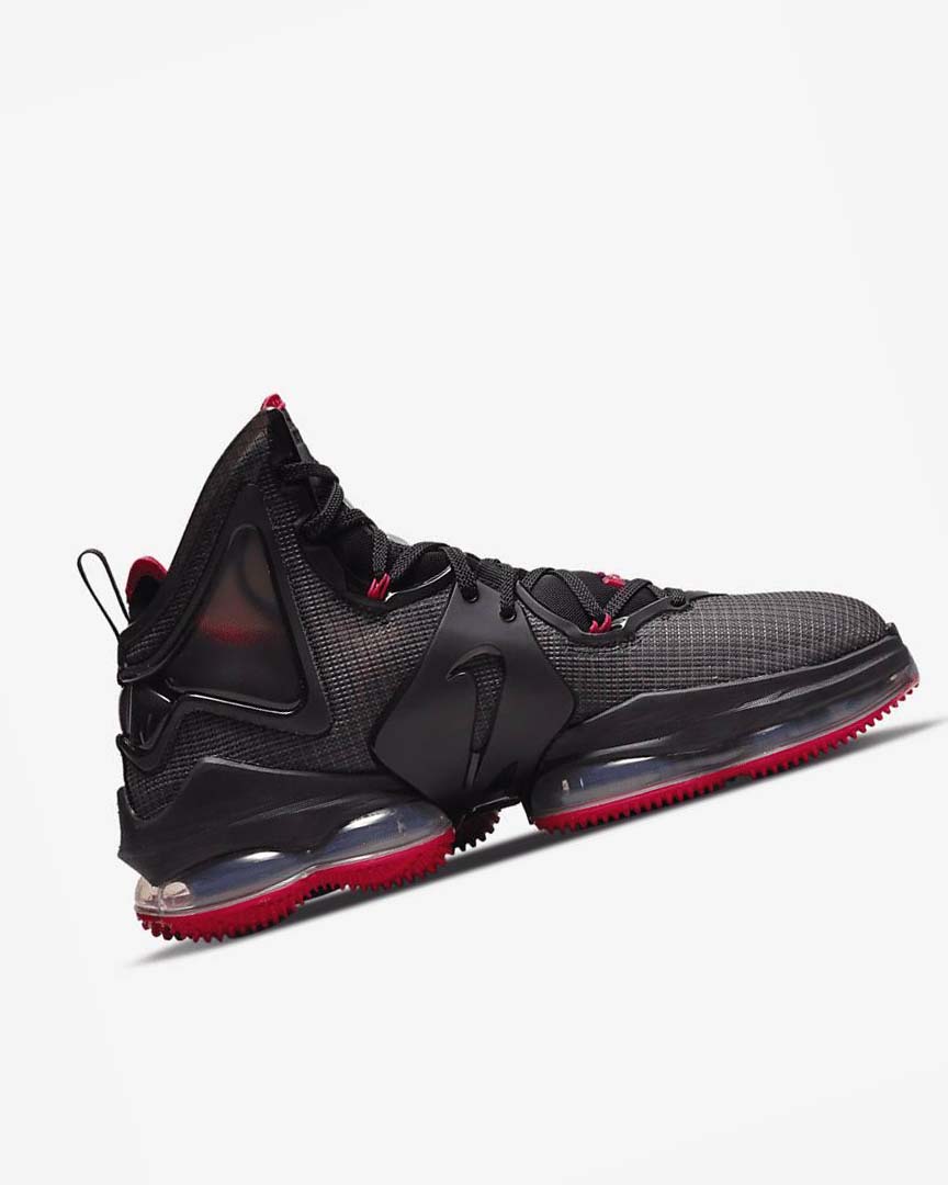 Black / Red / Black Nike LeBron 19 Men's Basketball Shoes | CA_2820