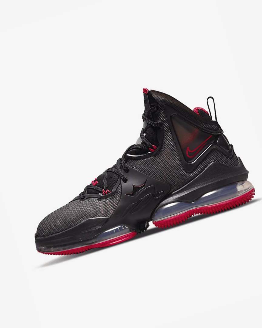 Black / Red / Black Nike LeBron 19 Men\'s Basketball Shoes | CA_2820