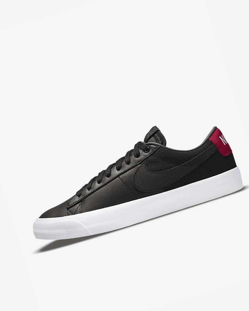 Black / Red / Black Nike SB Zoom Blazer Low Pro GT Premium Men\'s Skate Shoes | CA_3126