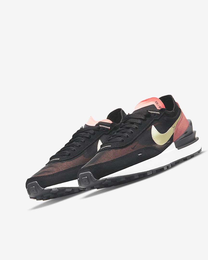 Black / Red / Light Green Nike Waffle One Women's Sneakers | CA_5226