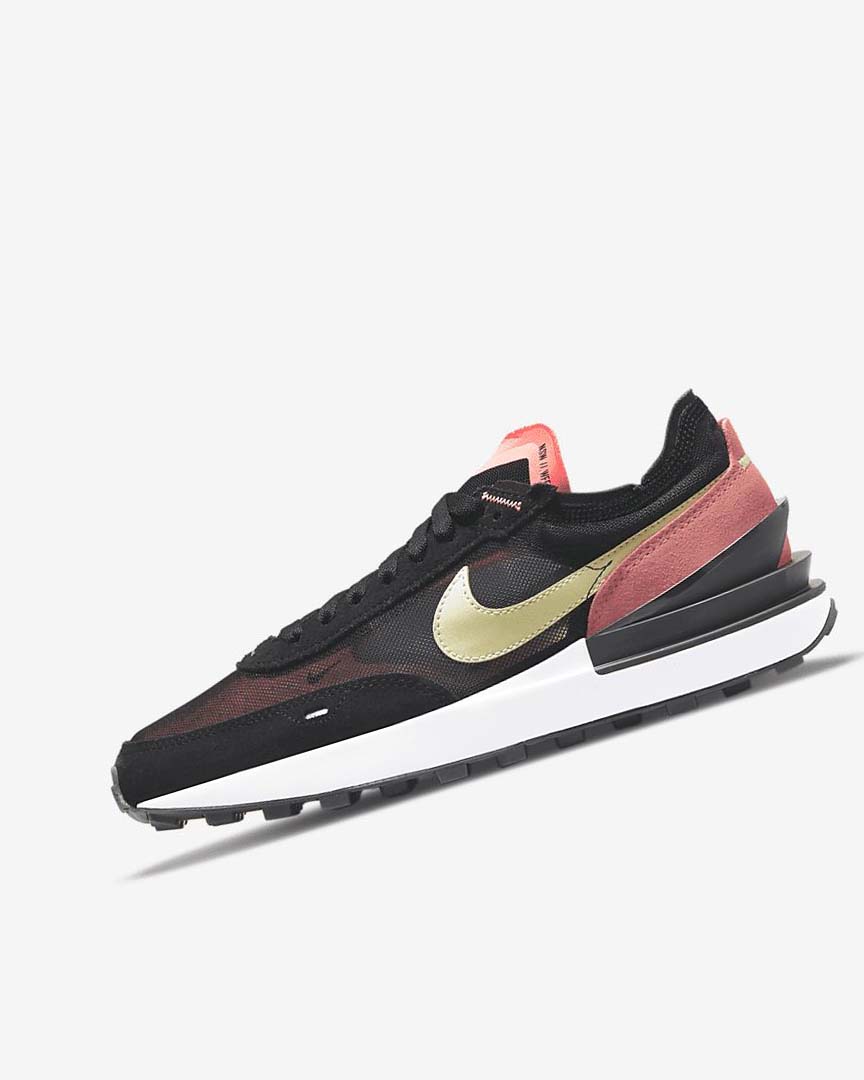 Black / Red / Light Green Nike Waffle One Women\'s Sneakers | CA_5226