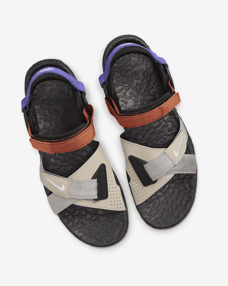 Black / Red Nike ACG Air Deschutz+ Men's Sandals | CA_4517