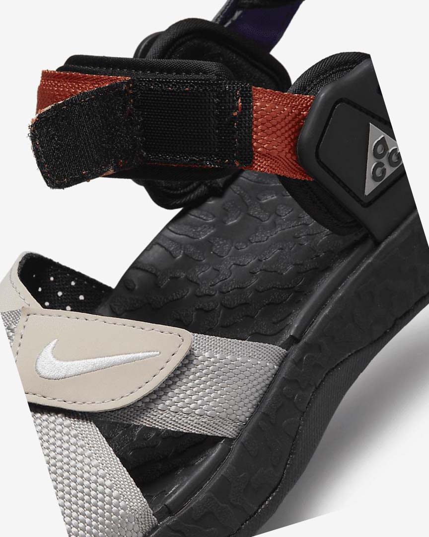 Black / Red Nike ACG Air Deschutz+ Men's Sandals | CA_4517