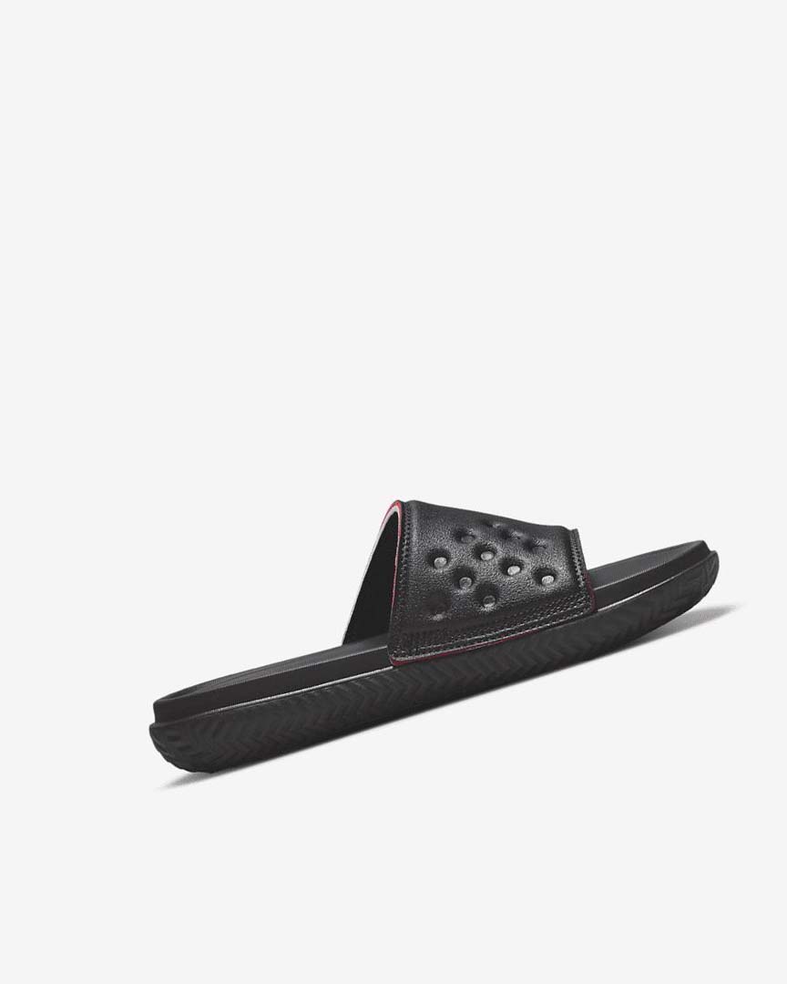 Black / Red Nike Jordan Play Boys' Slides | CA_3242
