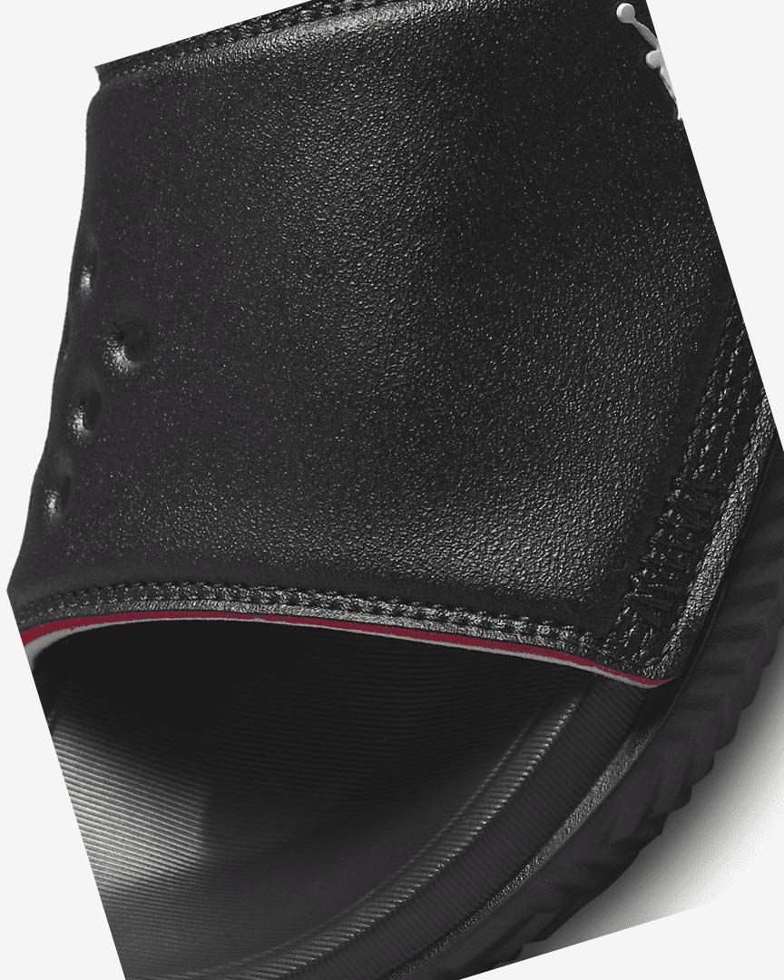 Black / Red Nike Jordan Play Boys' Slides | CA_3242