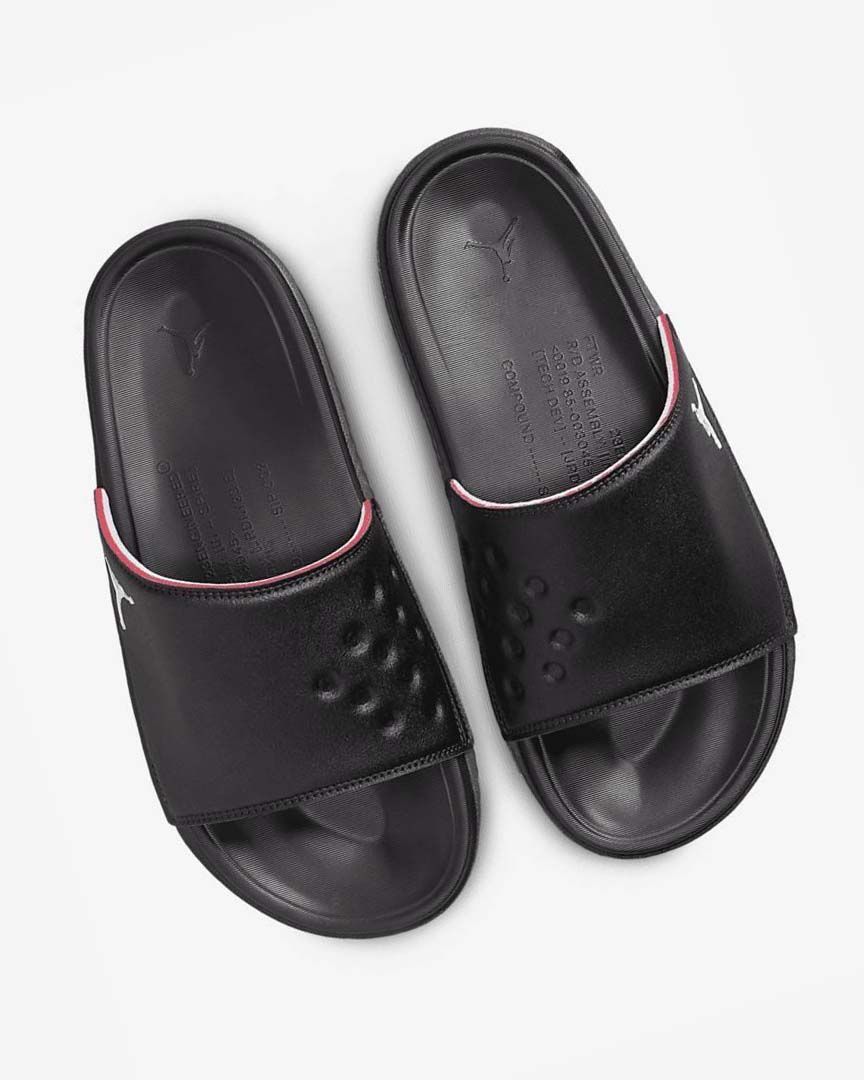 Black / Red Nike Jordan Play Men's Slides | CA_3099